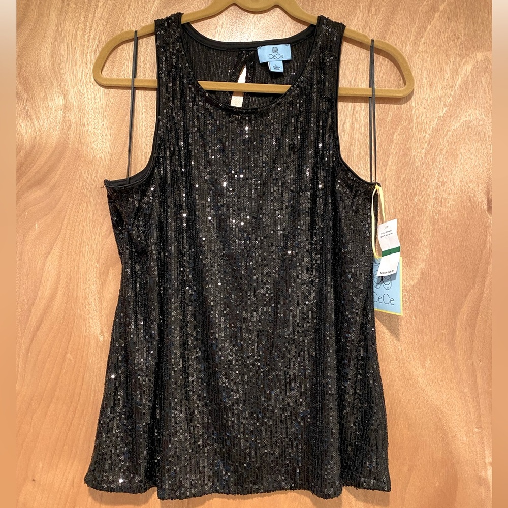 CeCe Sequin Tank Shell | Size L (NWT)